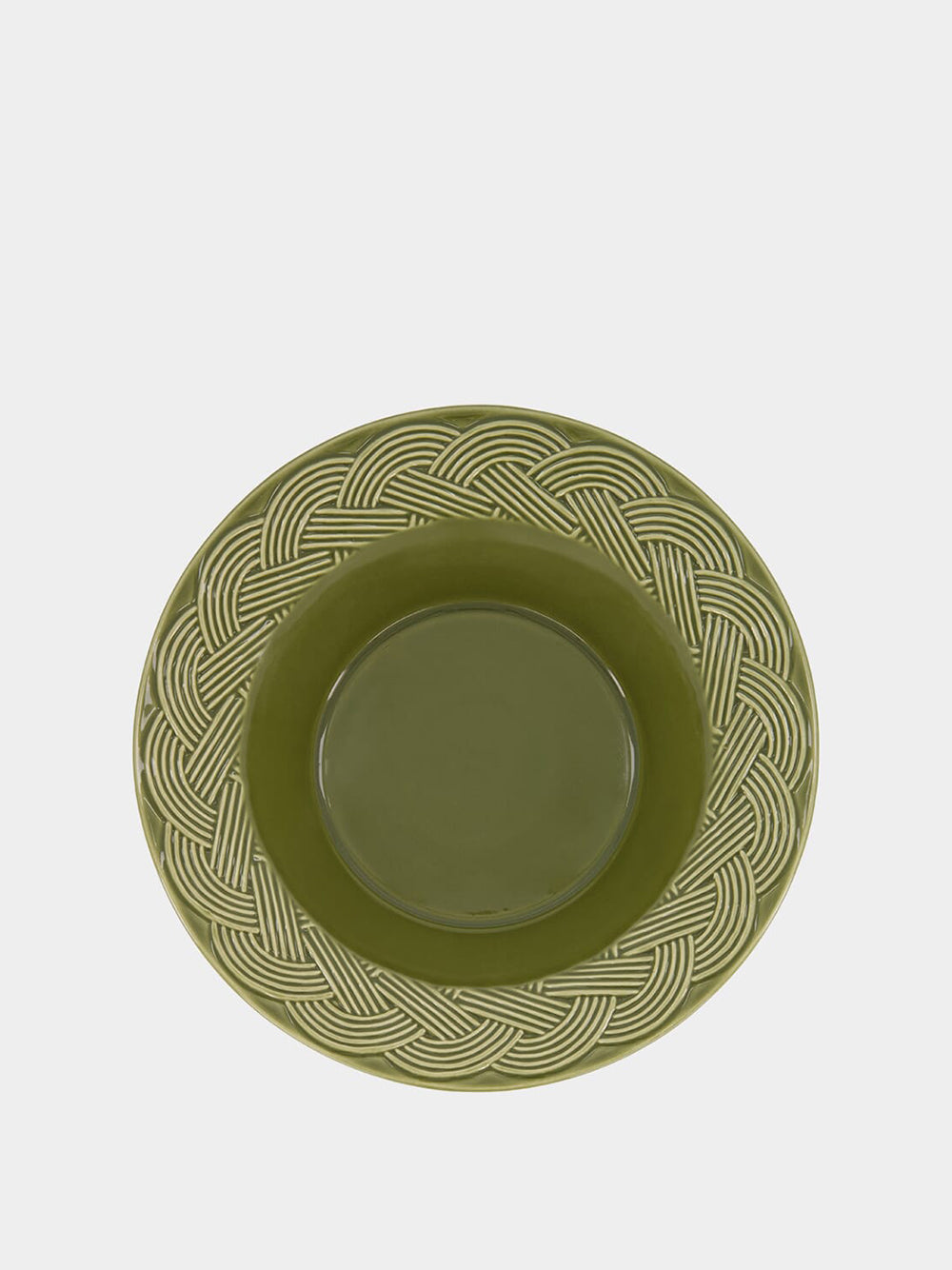 Vime Green Ceramic Soup Plate