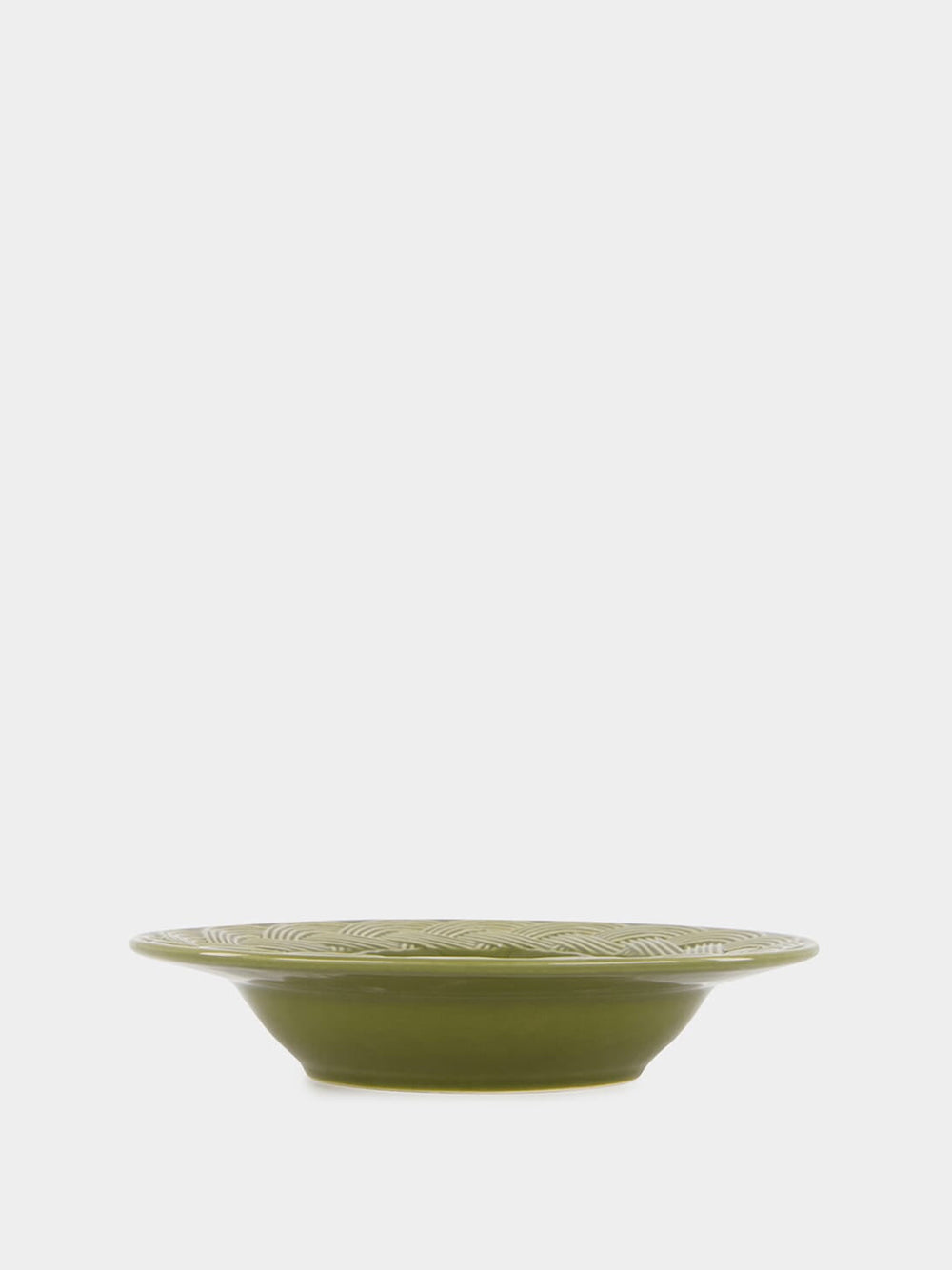 Vime Green Ceramic Soup Plate
