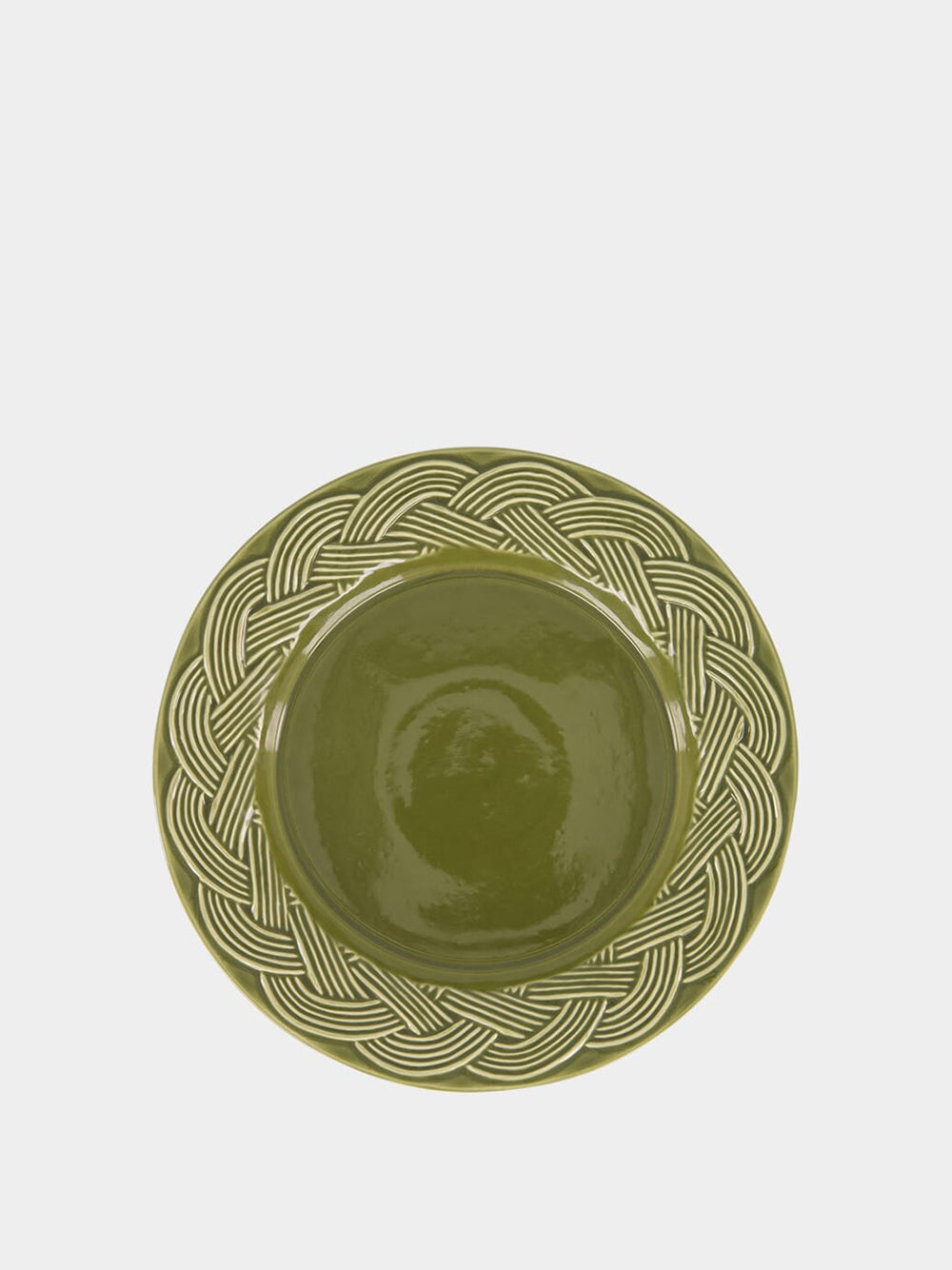 Vime Green Ceramic Dessert Plate
