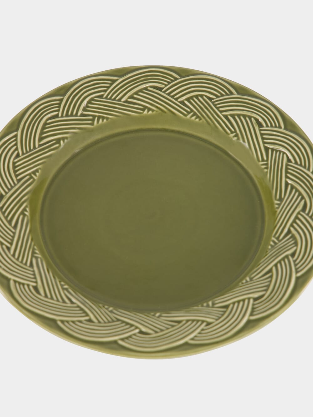 Vime Green Ceramic Dessert Plate