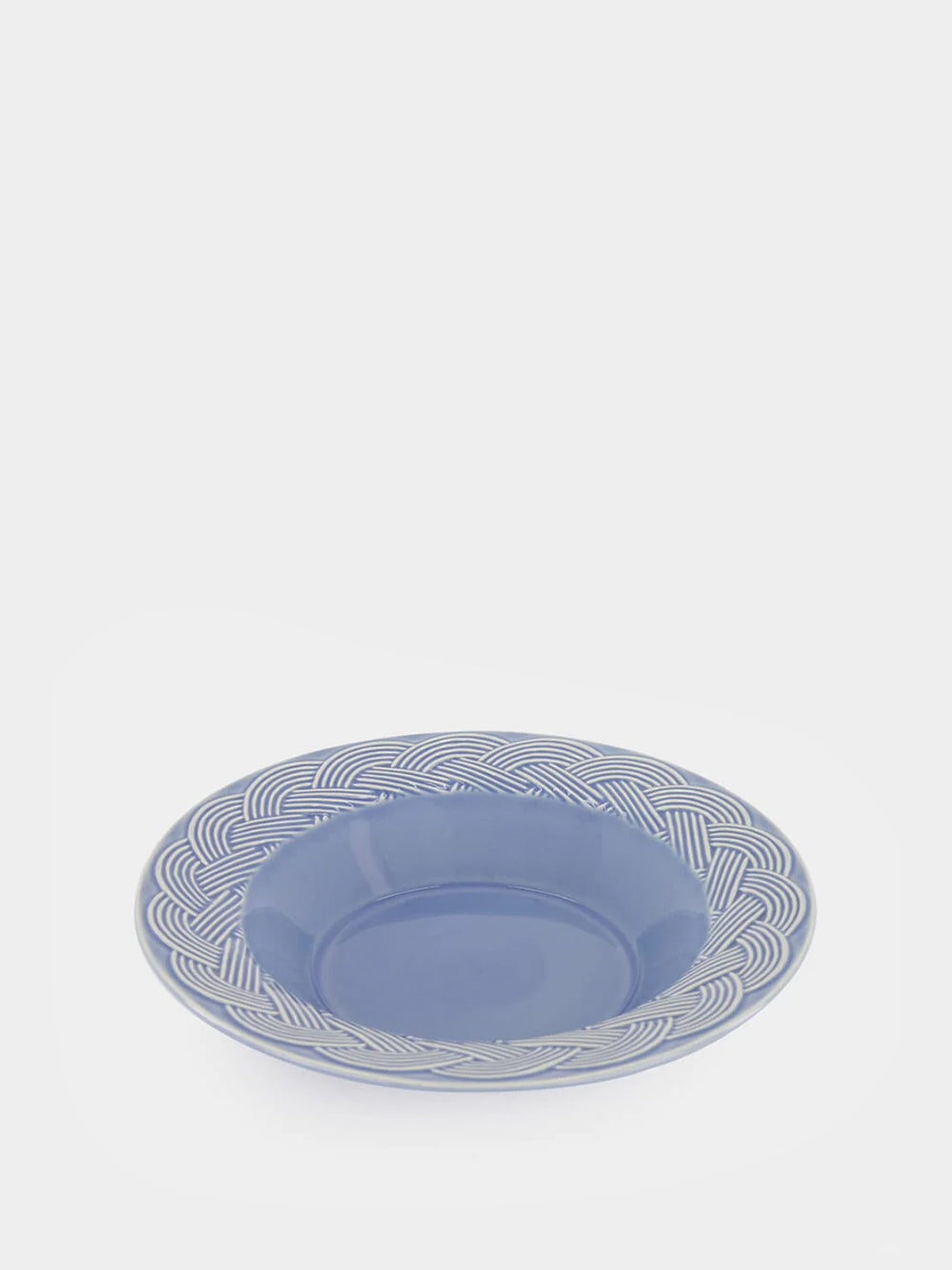 Vime Blue Ceramic Soup Plate