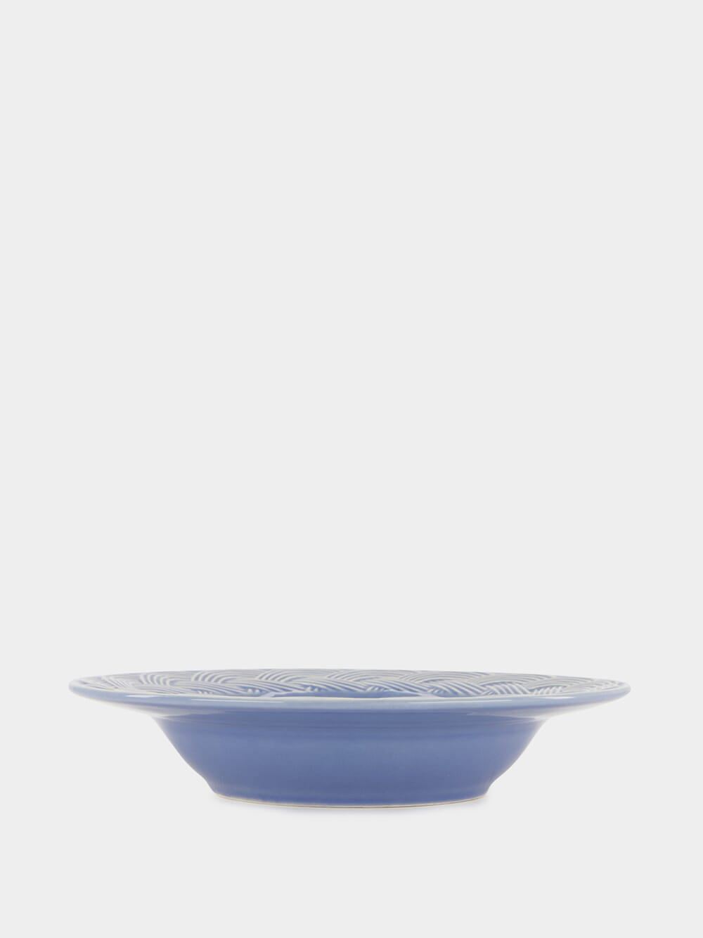 Vime Blue Ceramic Soup Plate