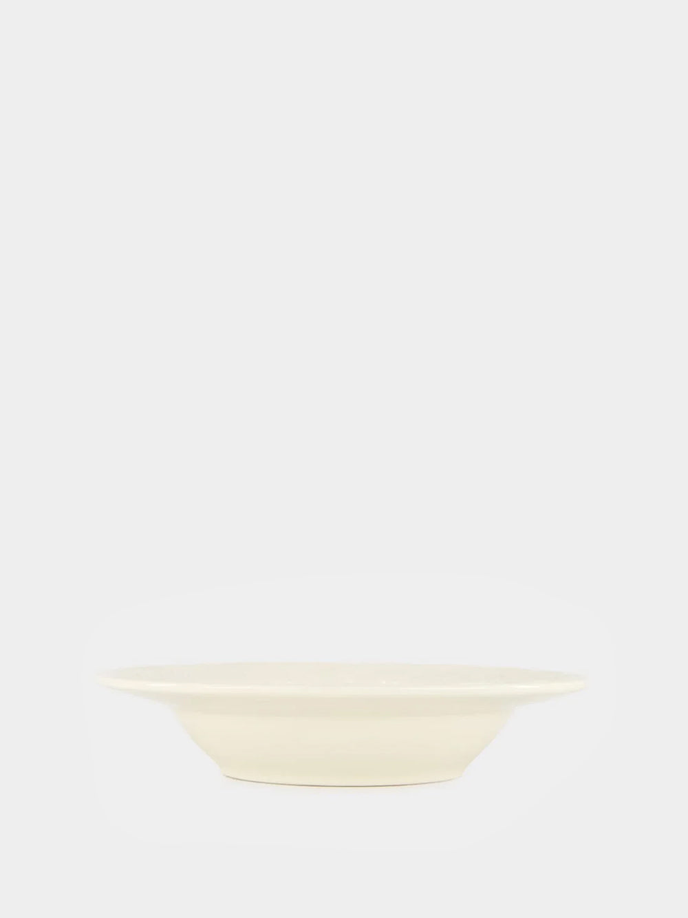 Vime White Ceramic Soup Plate