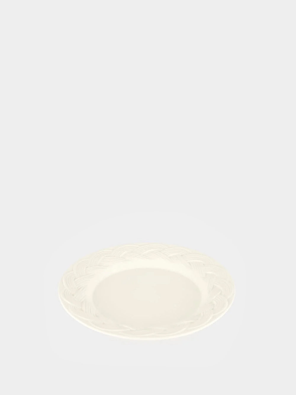 Vime White Ceramic Dessert Plate