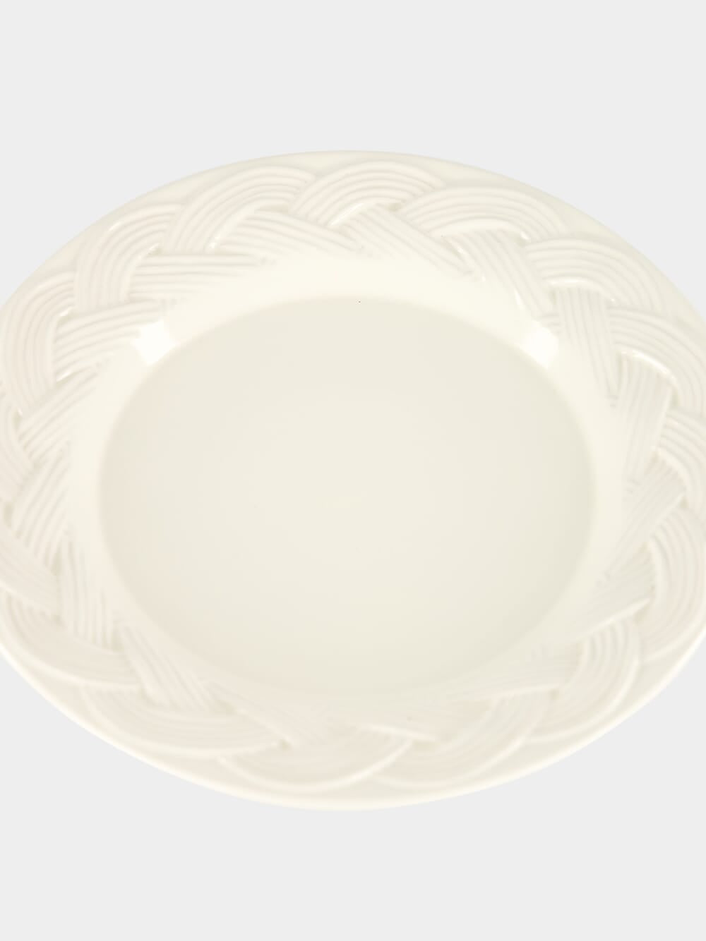 Vime White Ceramic Dessert Plate