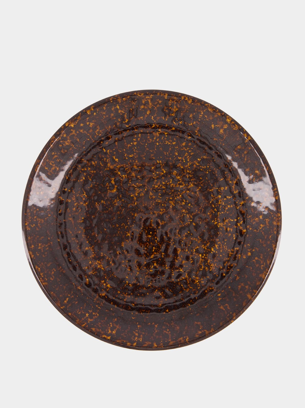 Tartaruga Brown Ceramic Dinner Plate