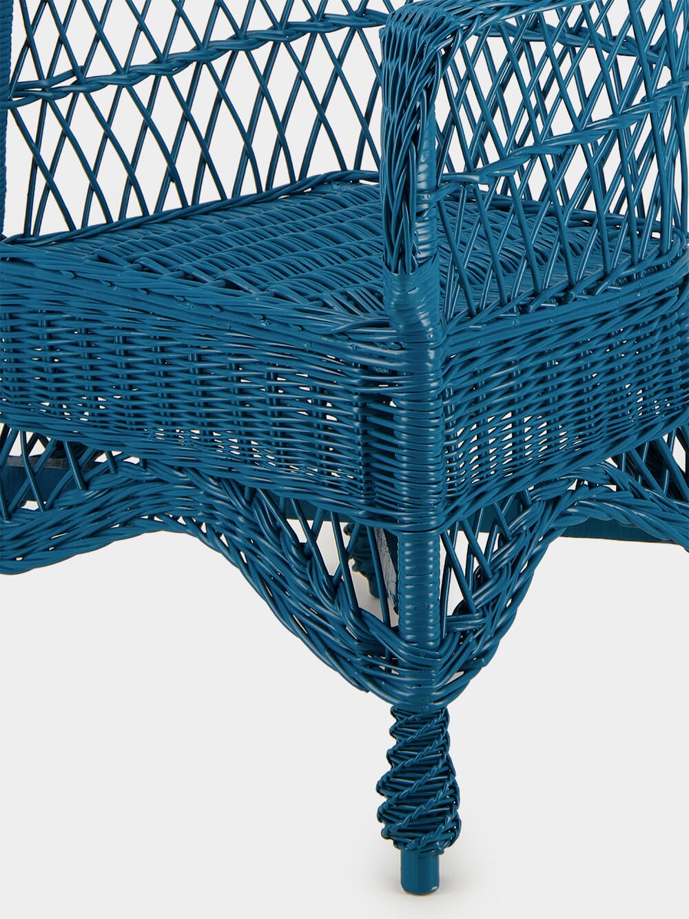 Handmade Furnas Armchair in Blue Wicker