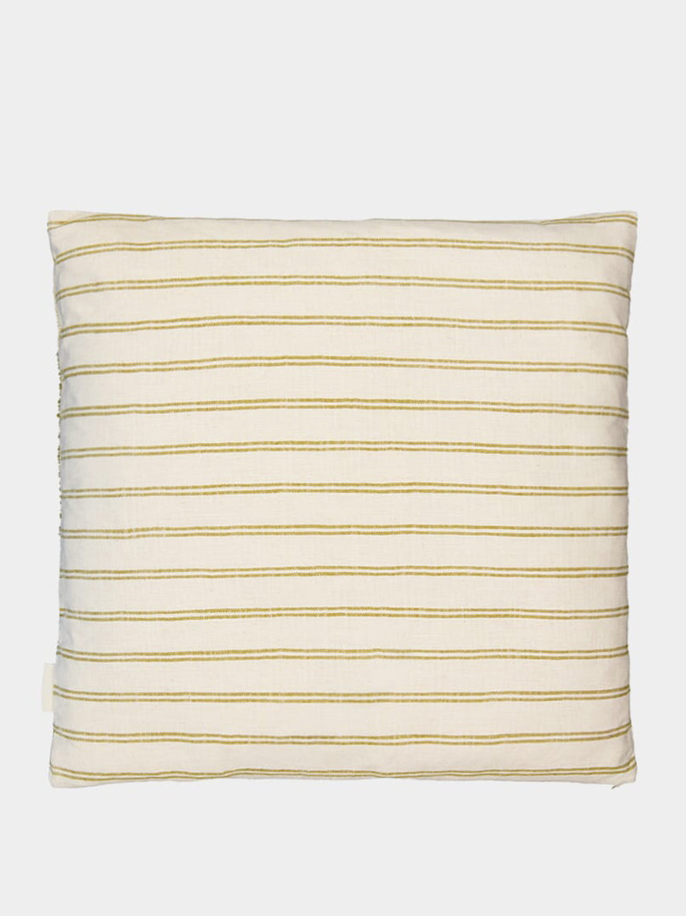 Handmade Inês Green Cotton and Linen Cushion