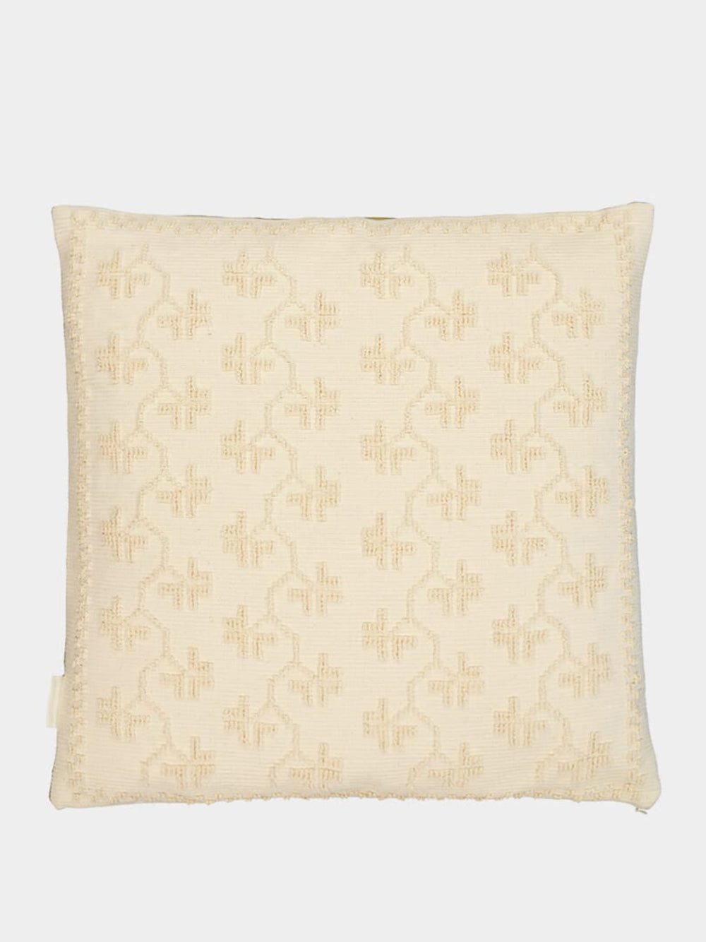 Handmade Mafalda Natural and Red Stripes Cotton and Linen Cushion