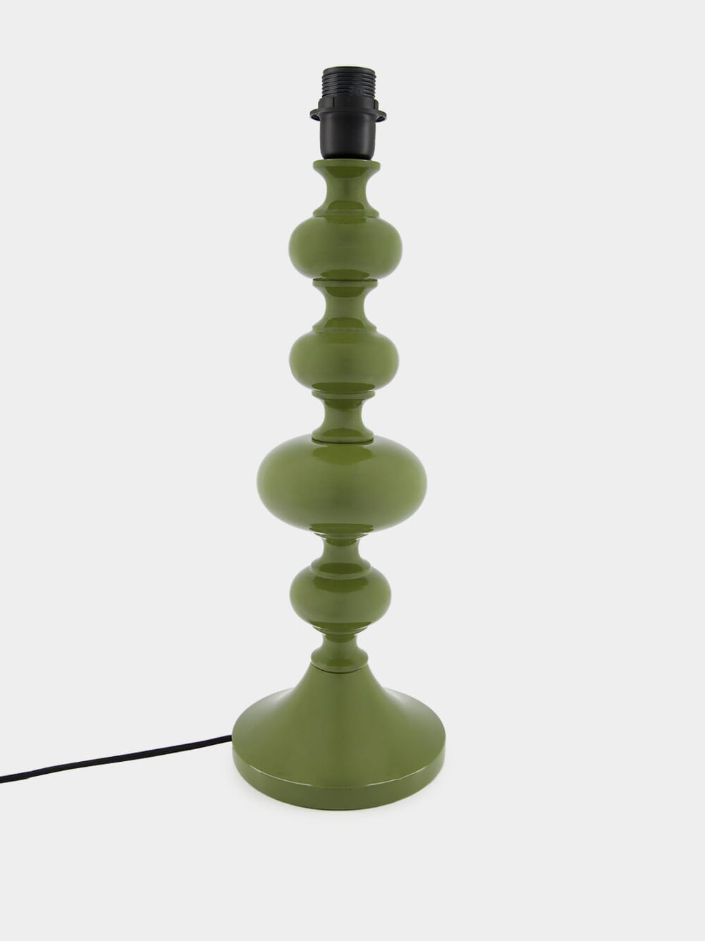 Foz Green Wood Lamp Base