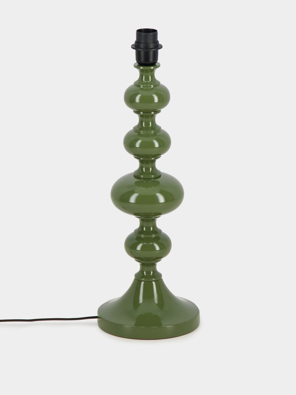 Foz Green Wood Lamp Base