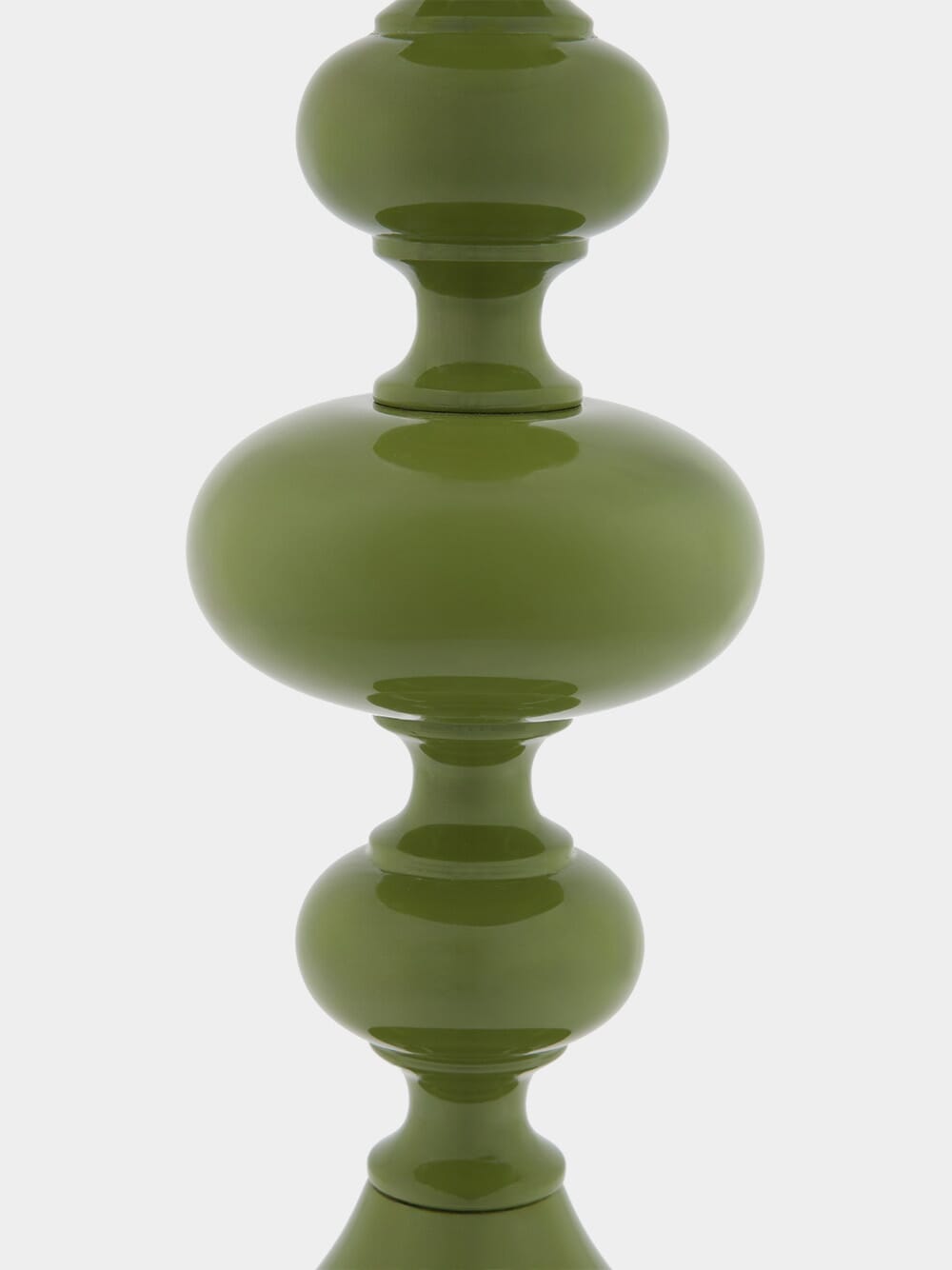 Foz Green Wood Lamp Base