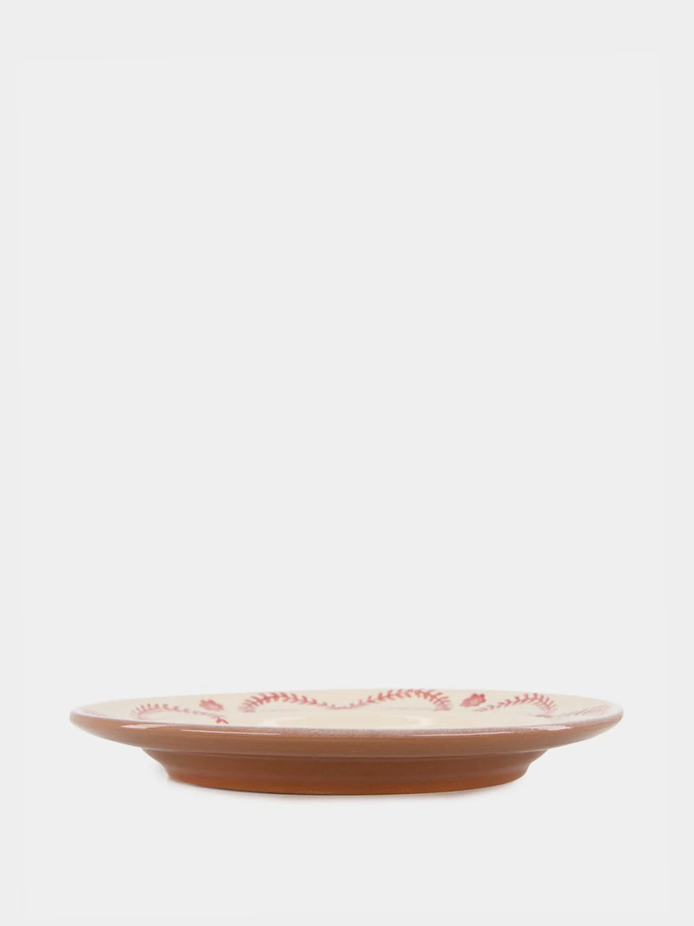 Hand-Painted Viana Red Stoneware Dinner Plate