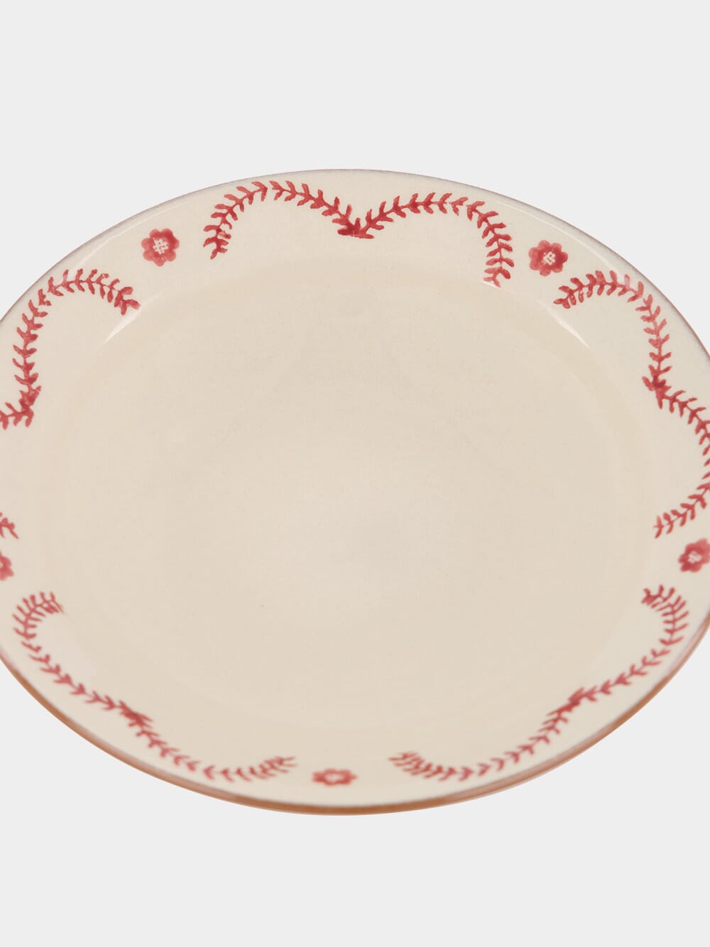 Hand-painted Viana Red Sandstone Soup Plate