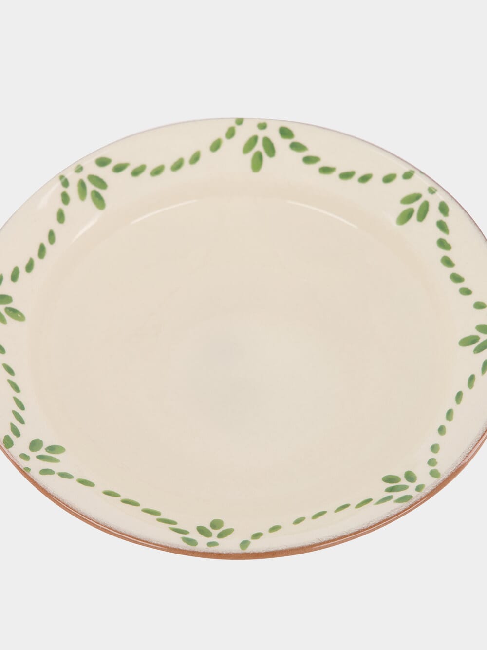 Hand-painted Viana Green Sandstone Soup Plate