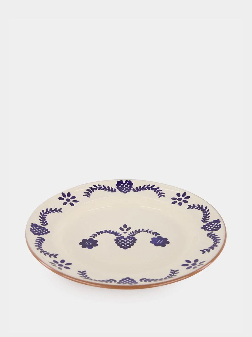 Hand-Painted Viana Blue Stoneware Dinner Plate