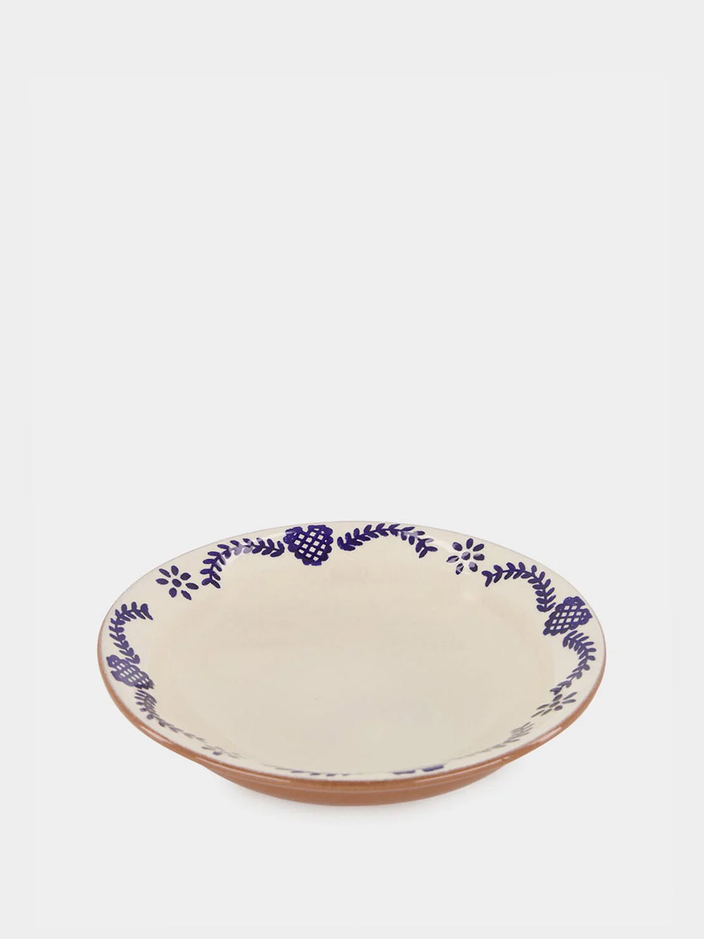 Hand-Painted Viana Blue Stoneware Soup Plate