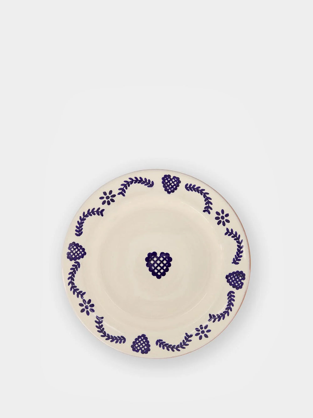 Hand-Painted Viana Blue Stoneware Dessert Plate