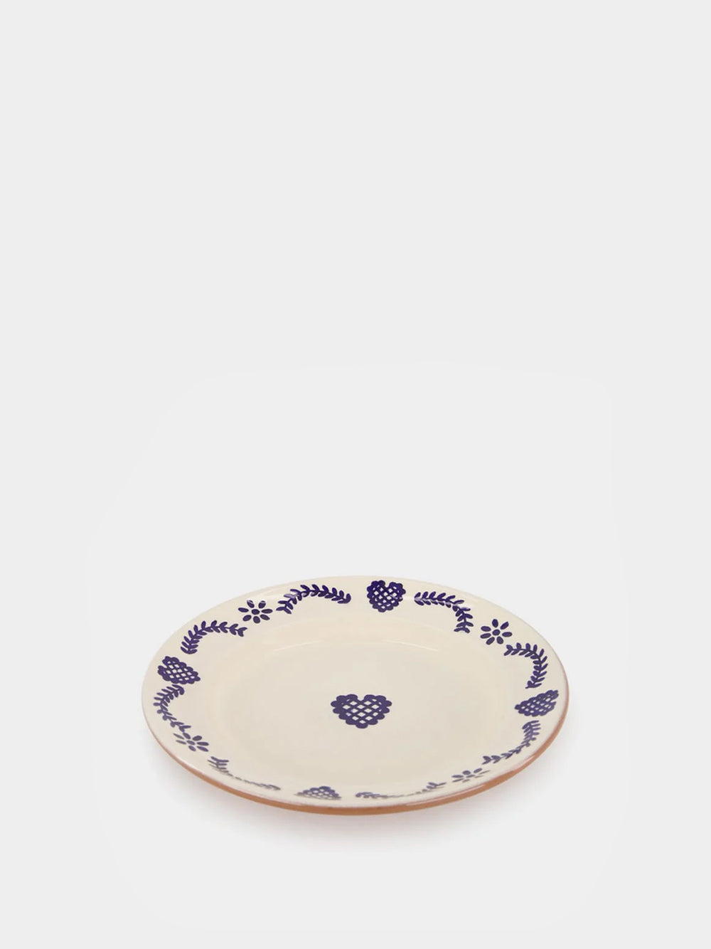 Hand-Painted Viana Blue Stoneware Dessert Plate