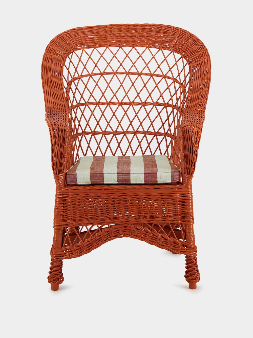 Handmade Furnas Armchair in Brick Wicker