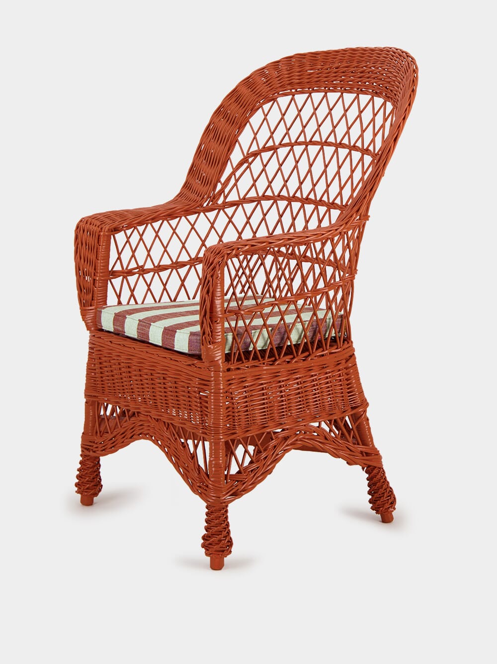 Handmade Furnas Armchair in Brick Wicker