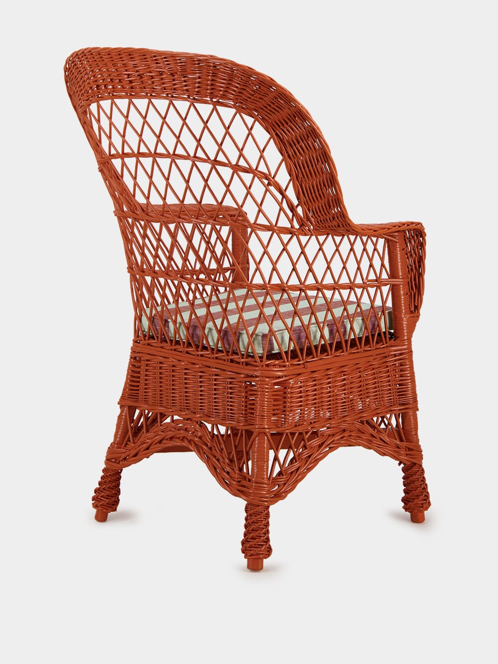 Handmade Furnas Armchair in Brick Wicker