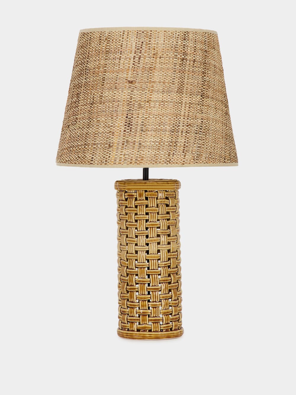Cesta Natural Vinyl Wicker Effect Abat Jour