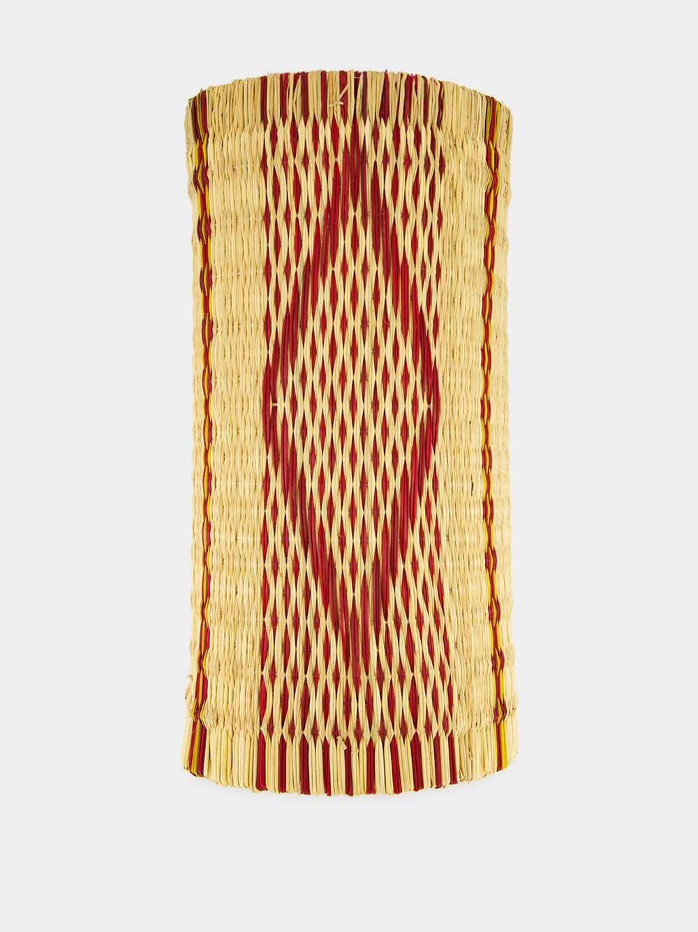 Handmade Coruche Natural and Multicolour Reed Wall Lamp