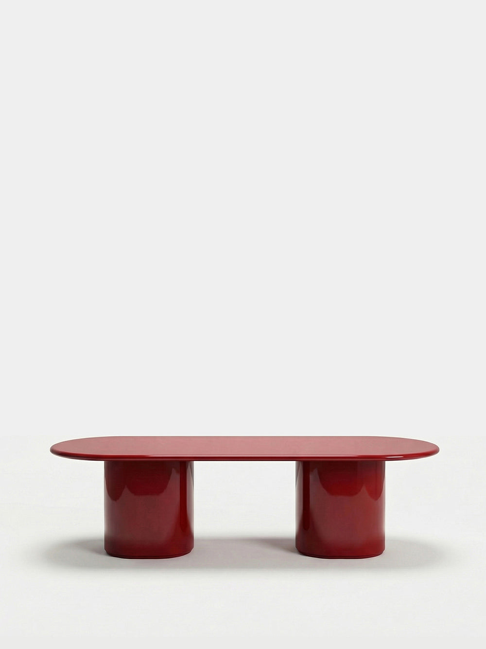 Amendoeira Red Lacquered Wood Dining Table