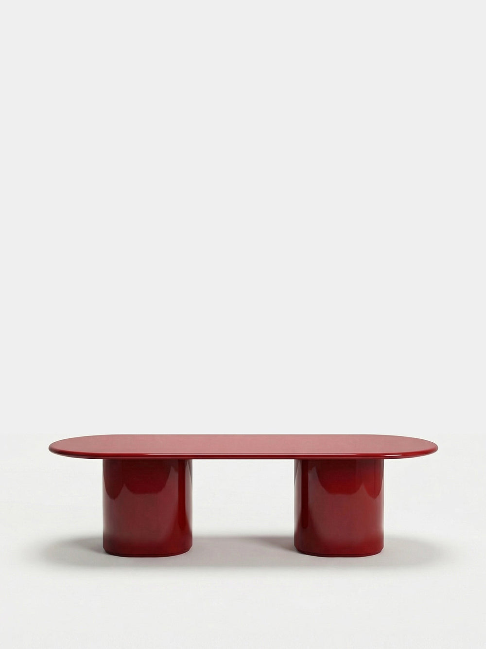 Amendoeira Red Lacquered Wood Dining Table