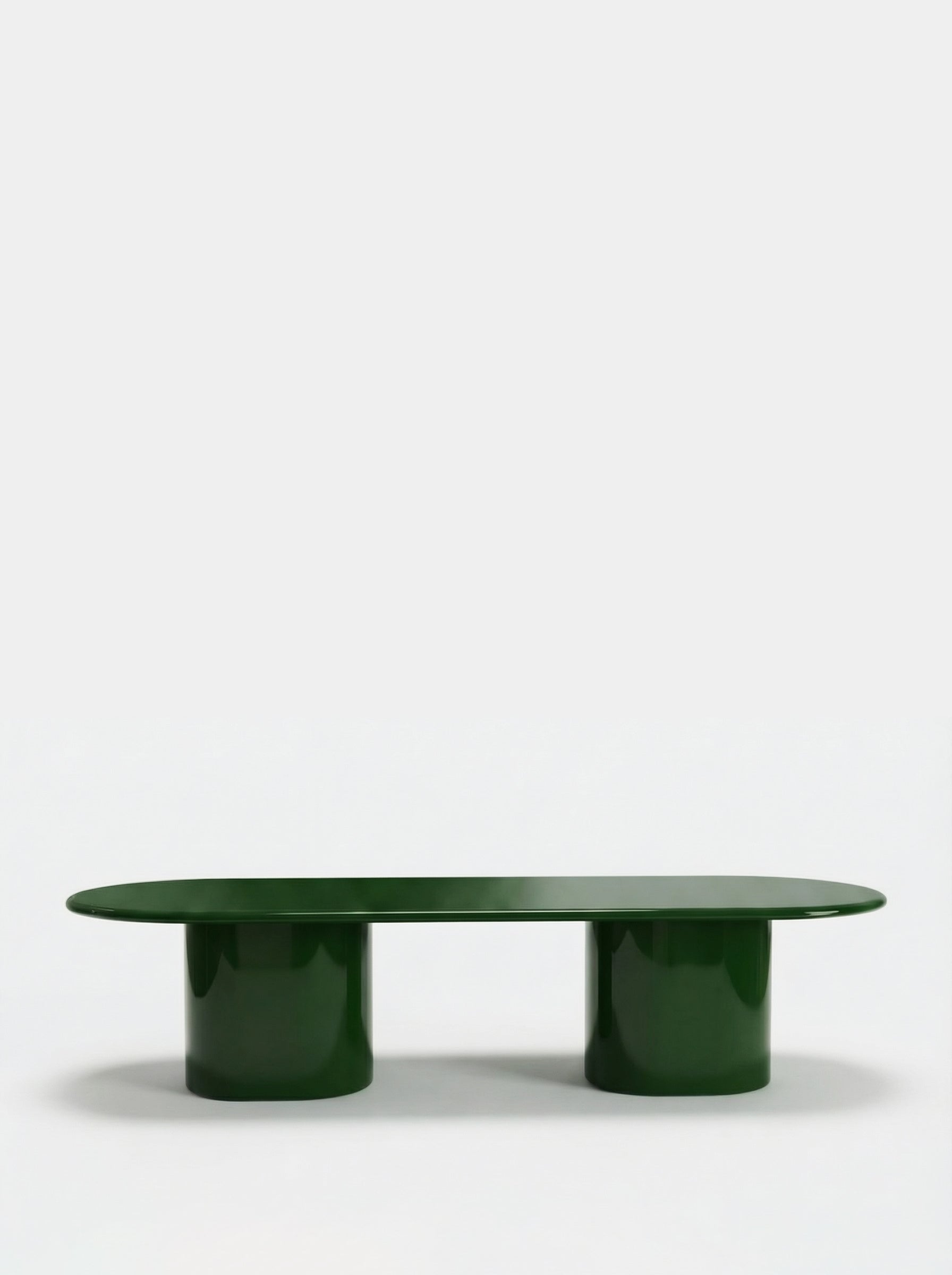 Amendoeira Green Lacquered Wood Large Dining Table