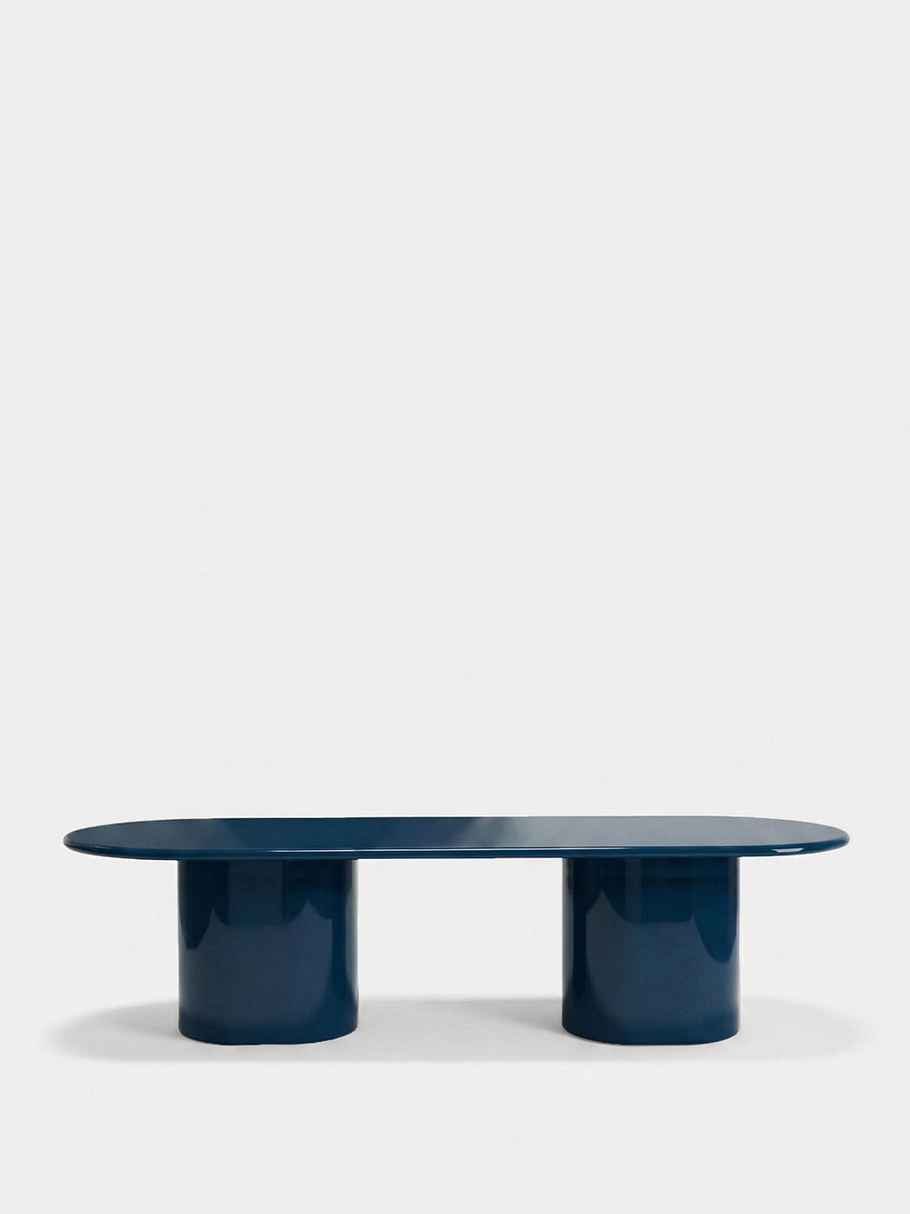 Amendoeira Petrol Blue Lacquered Wood Large Dining Table