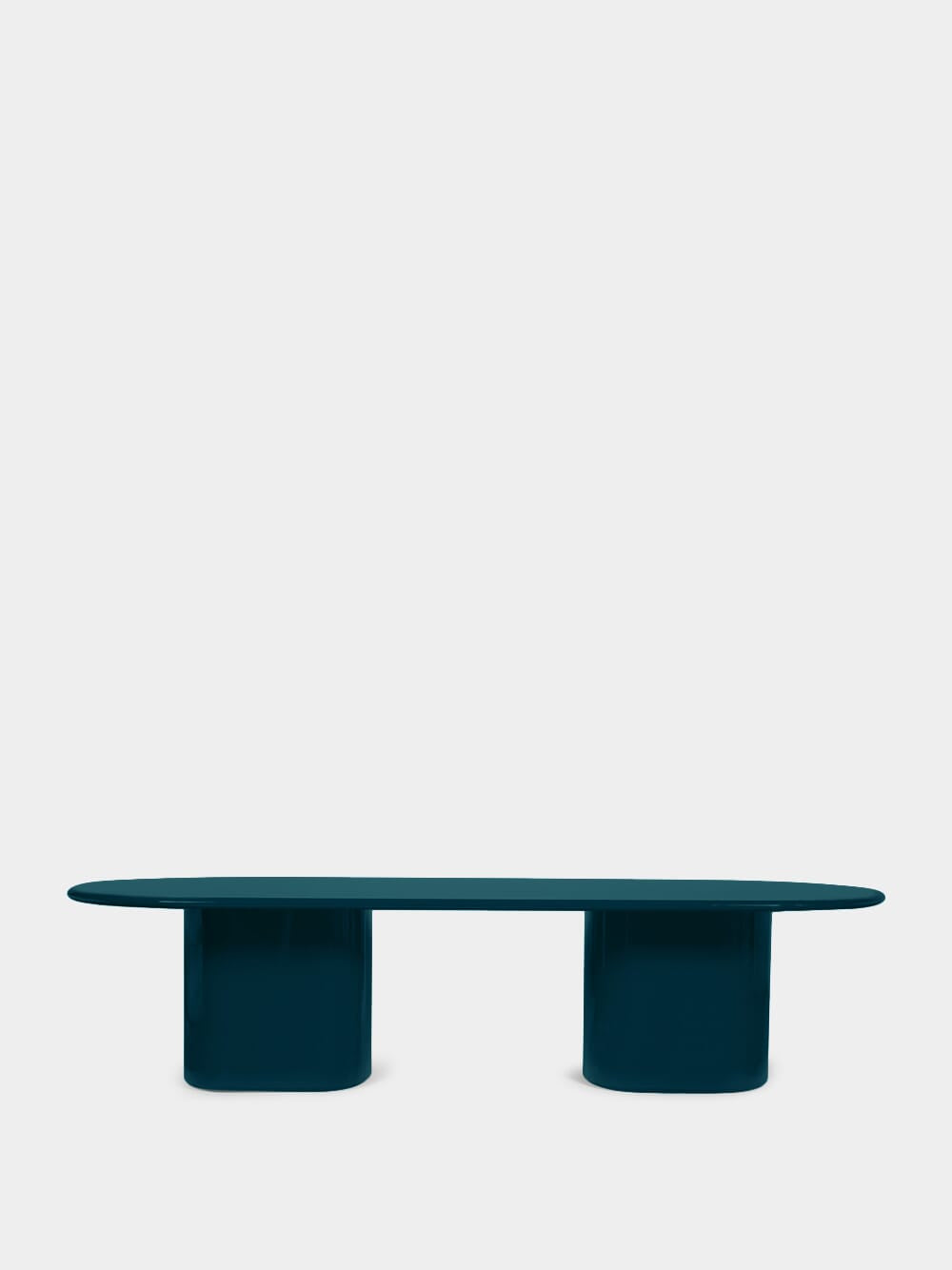 Amendoeira Petrol Blue Lacquered Wood Dining Table