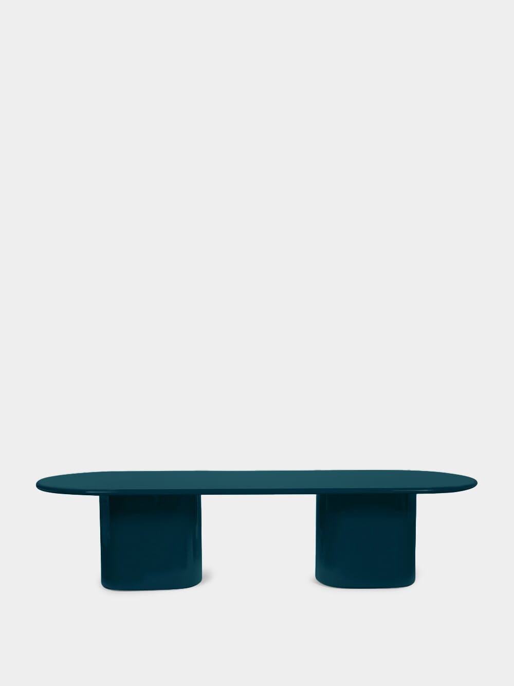 Amendoeira Petrol Blue Lacquered Wood Dining Table