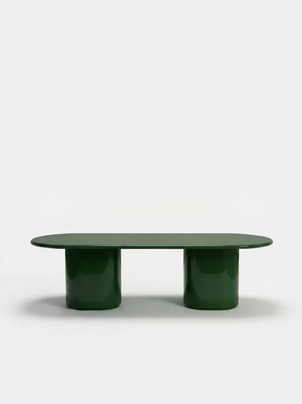 Amendoeira Green Lacquered Wood Dining Table