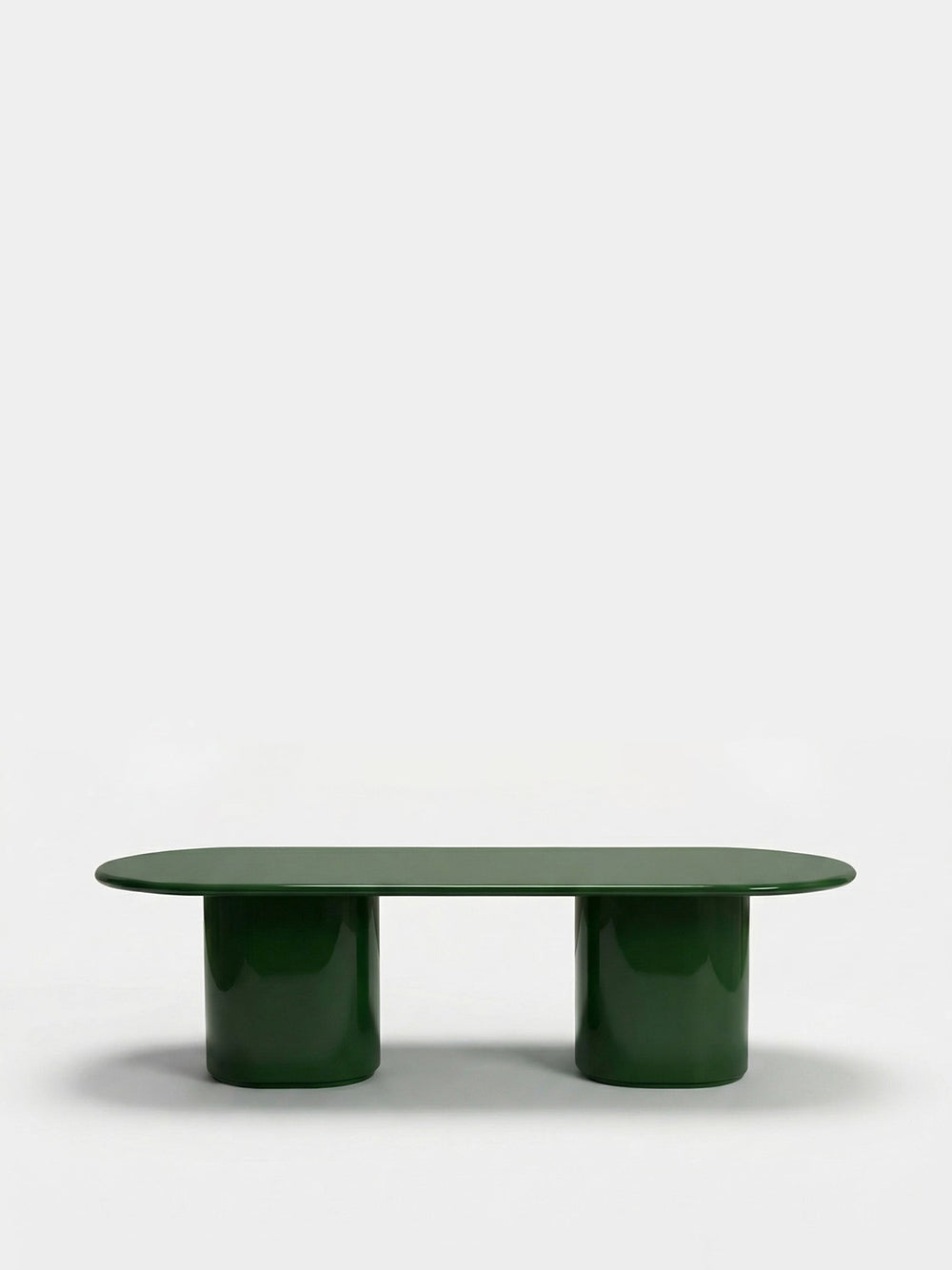 Amendoeira Green Lacquered Wood Dining Table