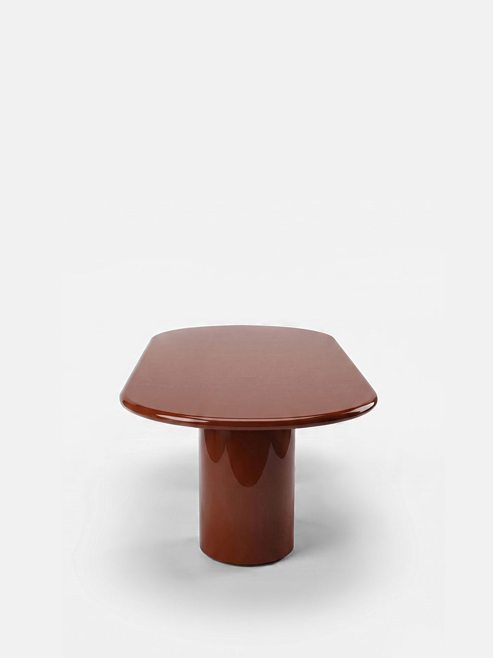 Amendoeira Brick Lacquered Wood Dining Table