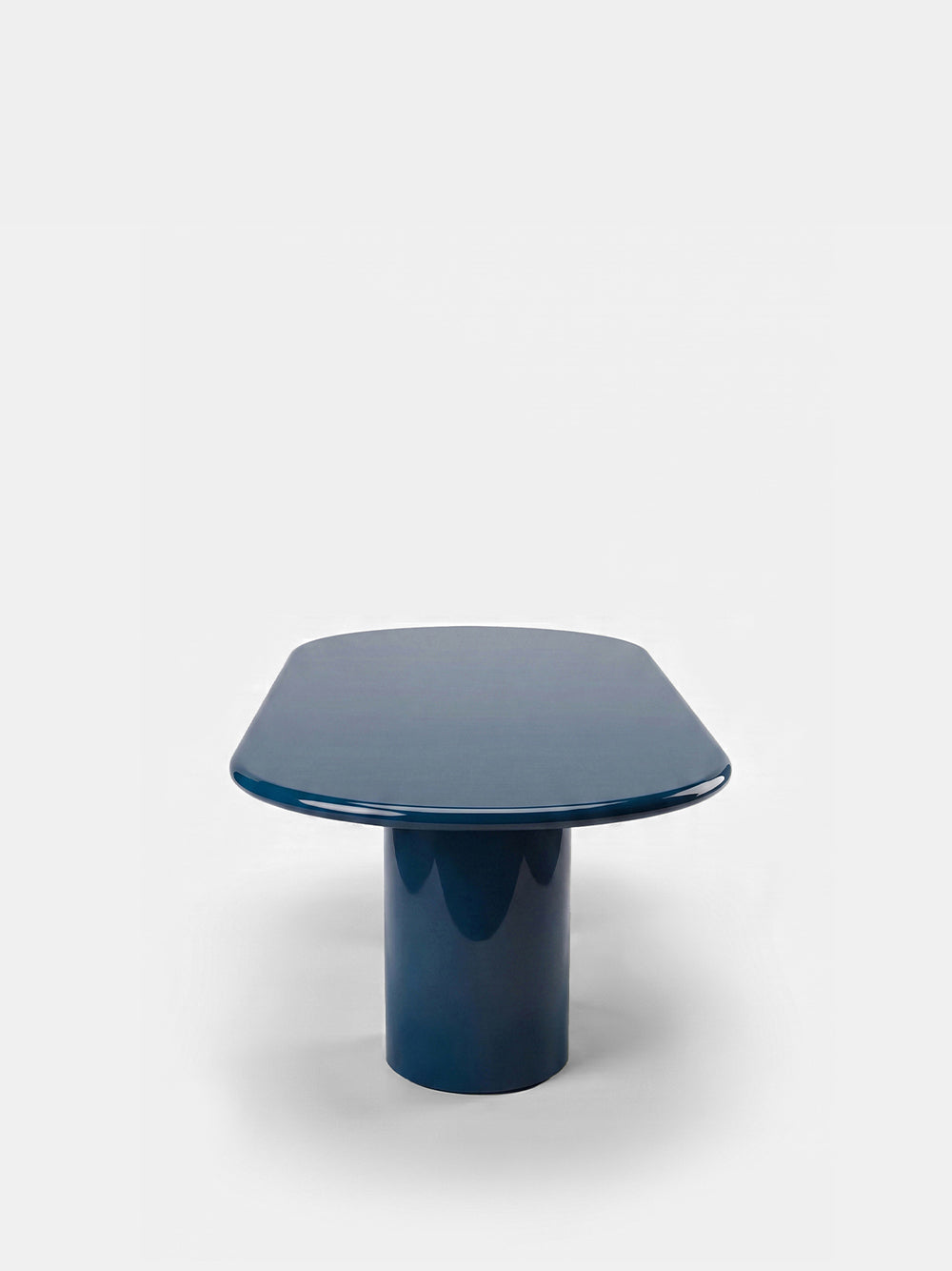 Amendoeira Petrol Blue Lacquered Wood Dining Table