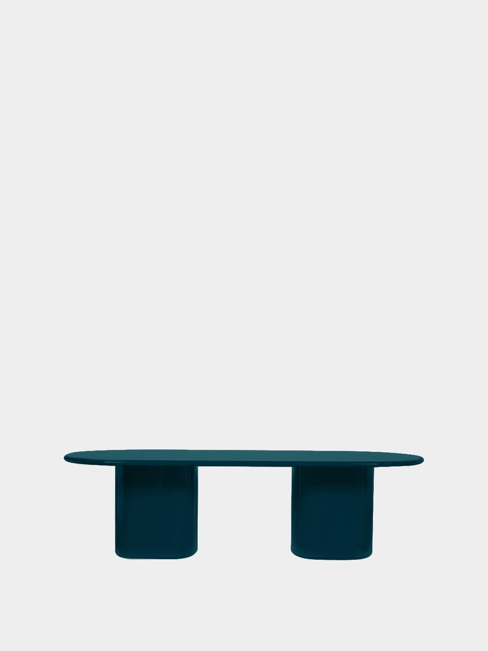 Amendoeira Petrol Blue Lacquered Wood Dining Table