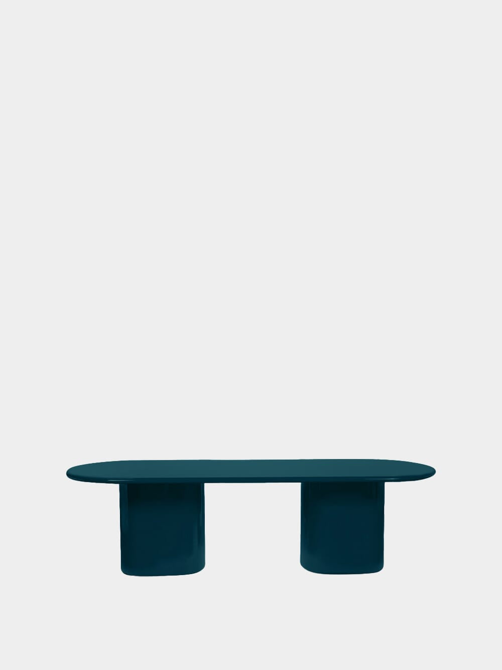 Amendoeira Petrol Blue Lacquered Wood Dining Table