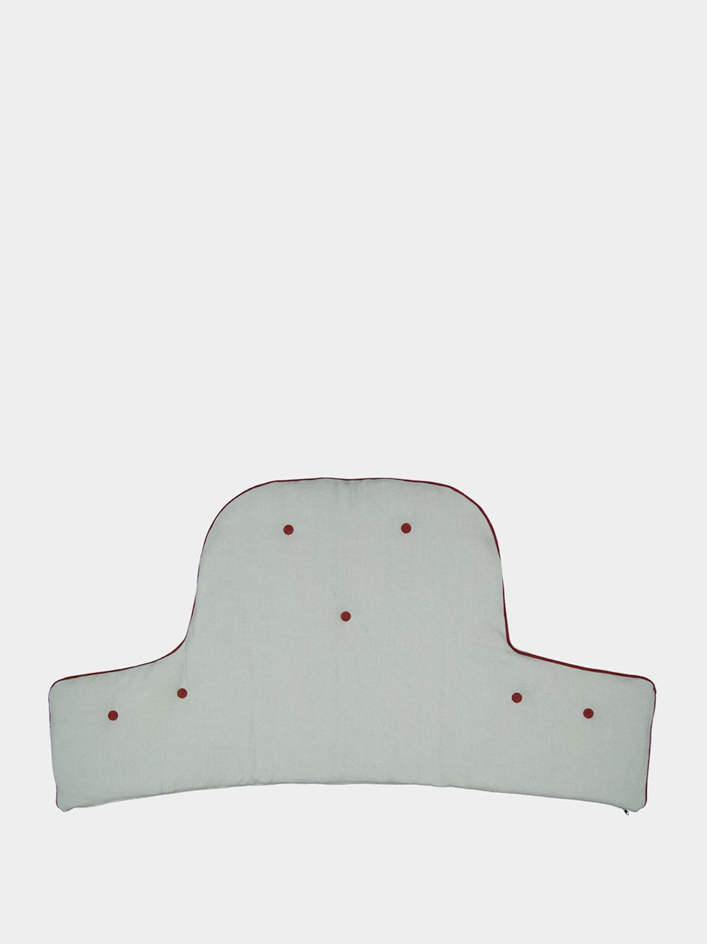 Furnas Light Blue and Bordeaux Linen Seating Cushion