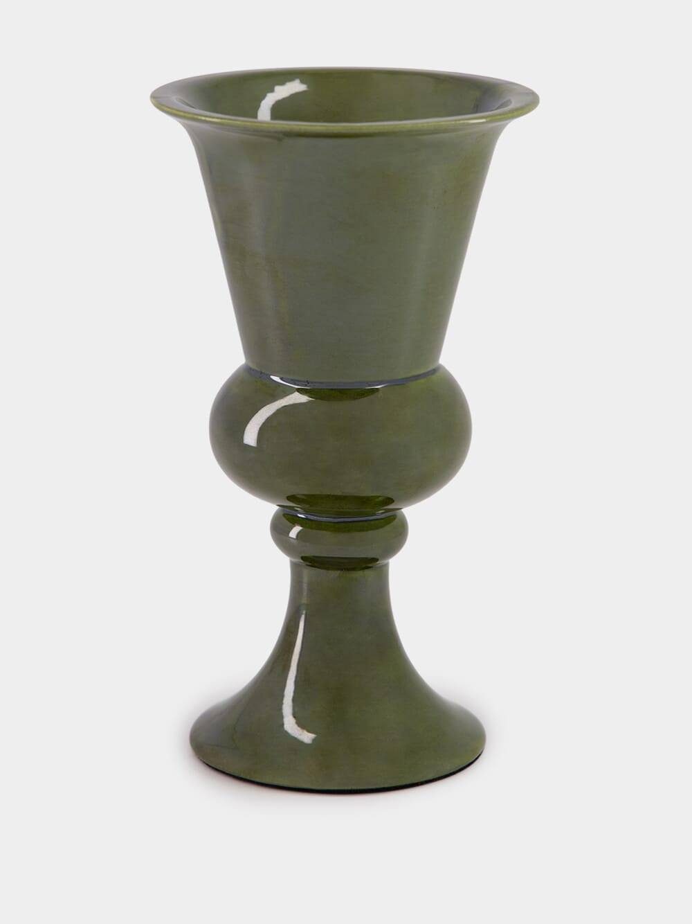 Florbela Green Ceramic Small Vase
