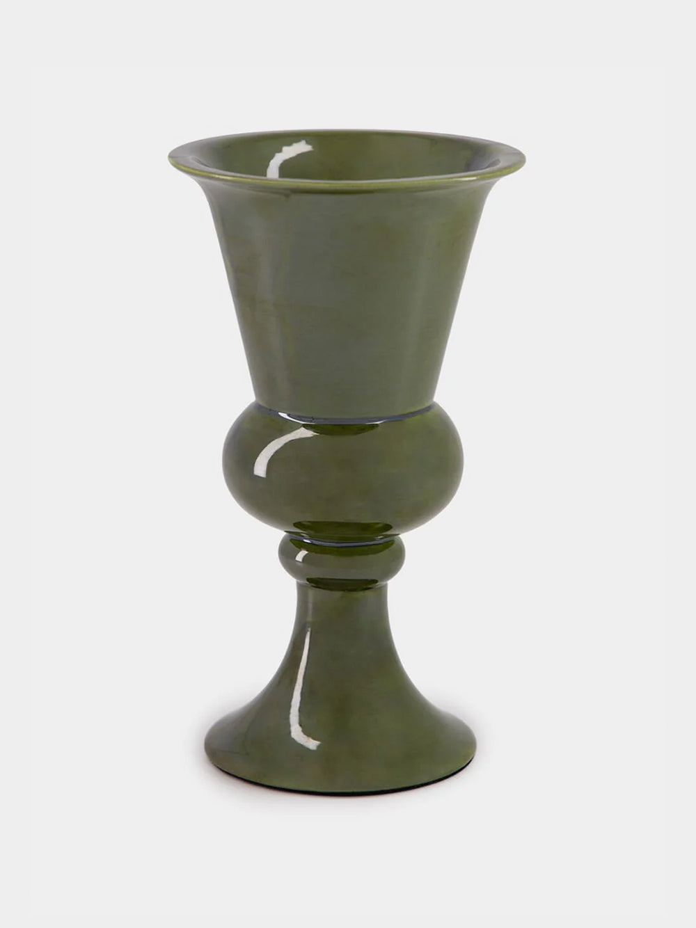 Florbela Green Ceramic Small Vase