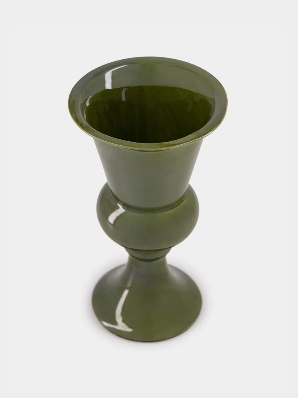 Florbela Green Ceramic Small Vase