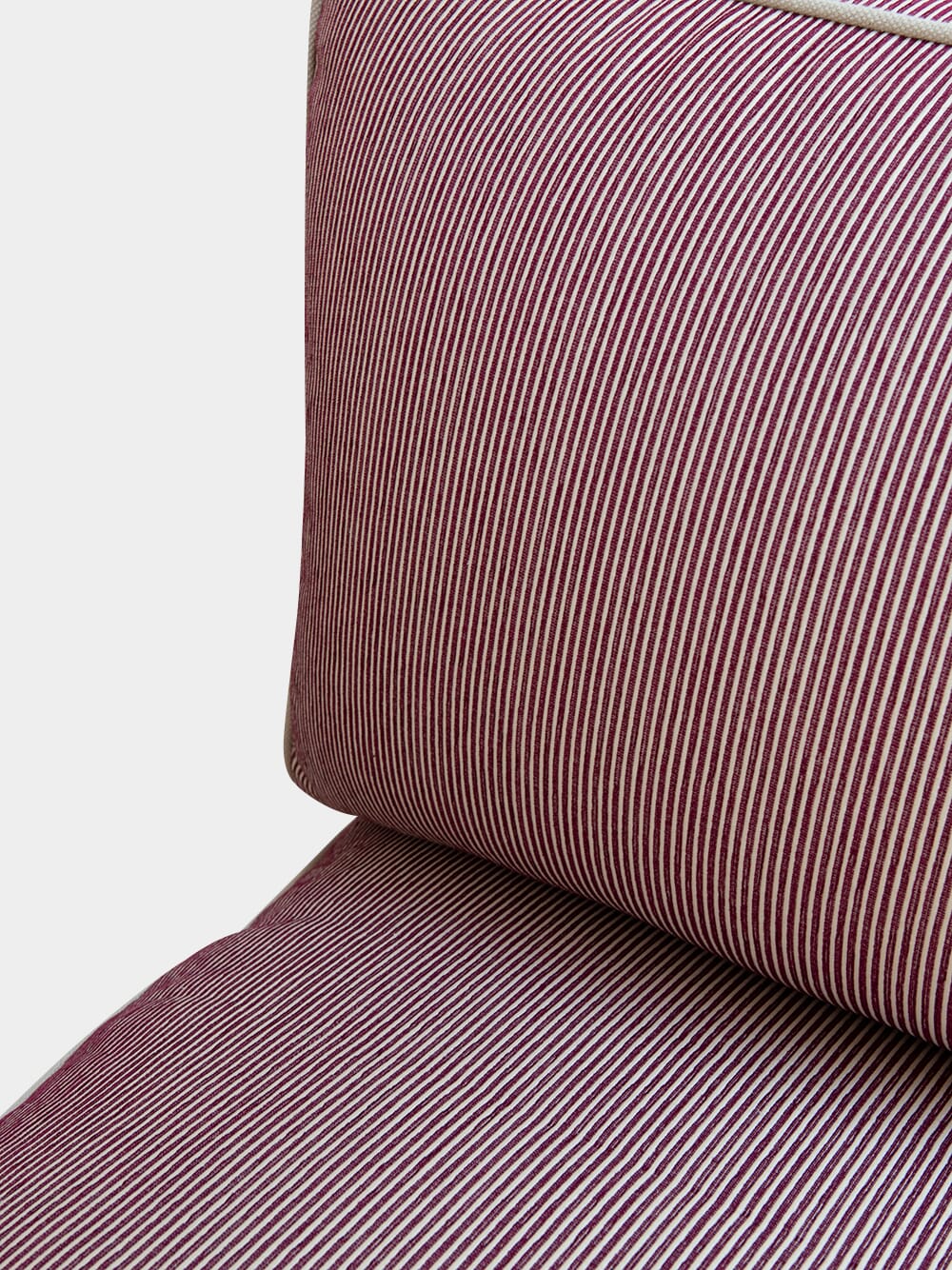 Dinis Bordeaux Linen and Wood Sofa