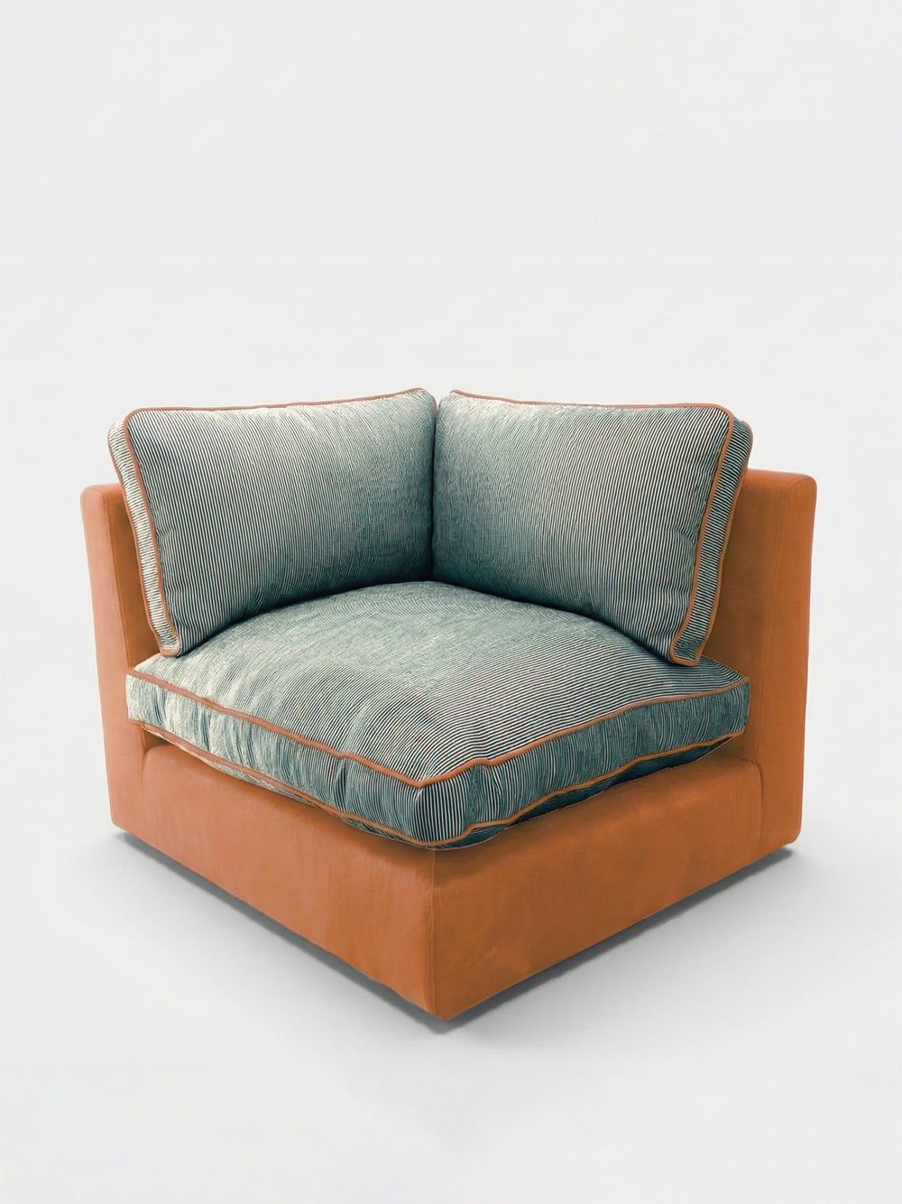 Dinis Brick Linen Corner Module Sofa