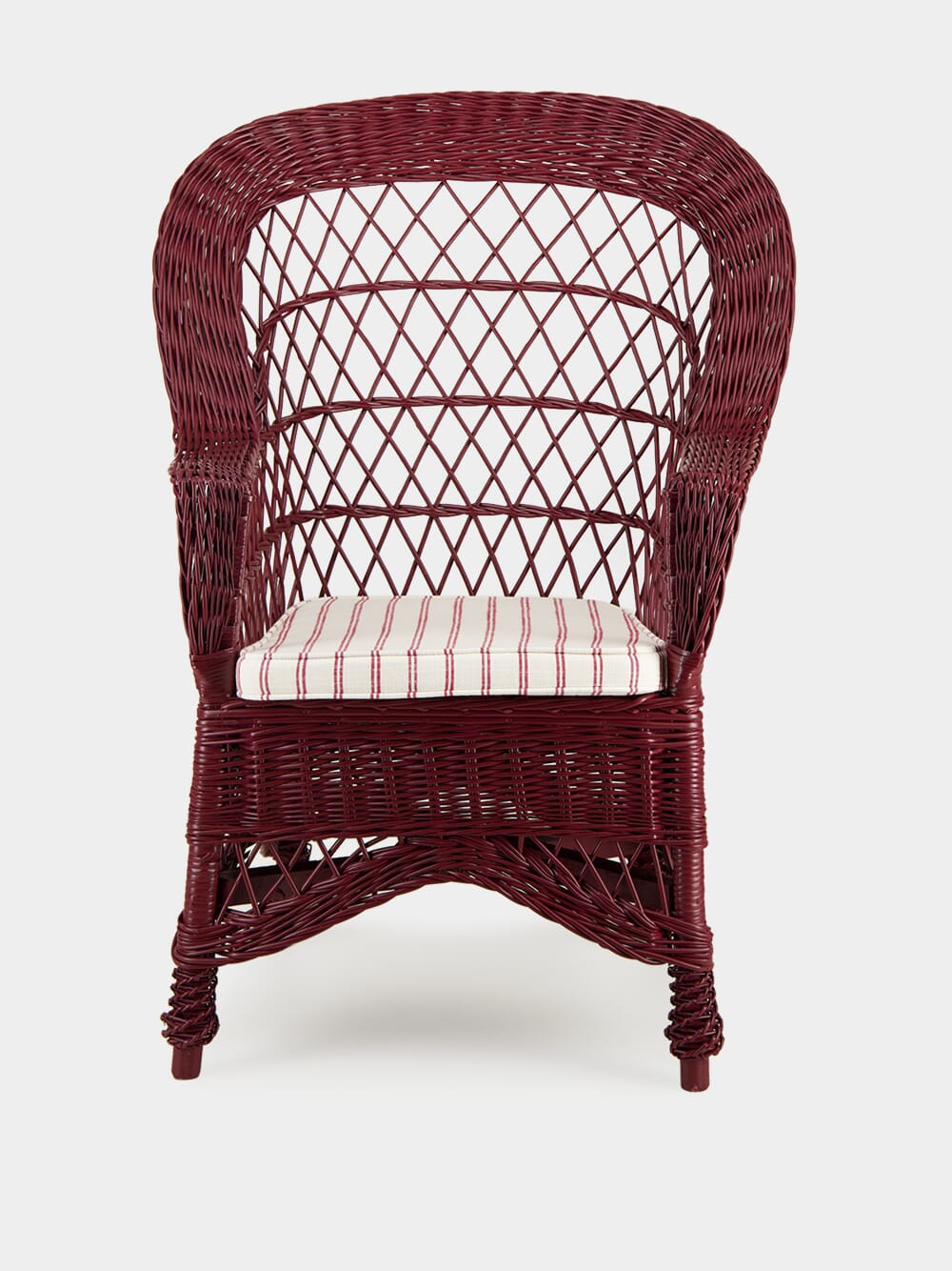 Handmade Furnas Bordeaux Wicker Armchair