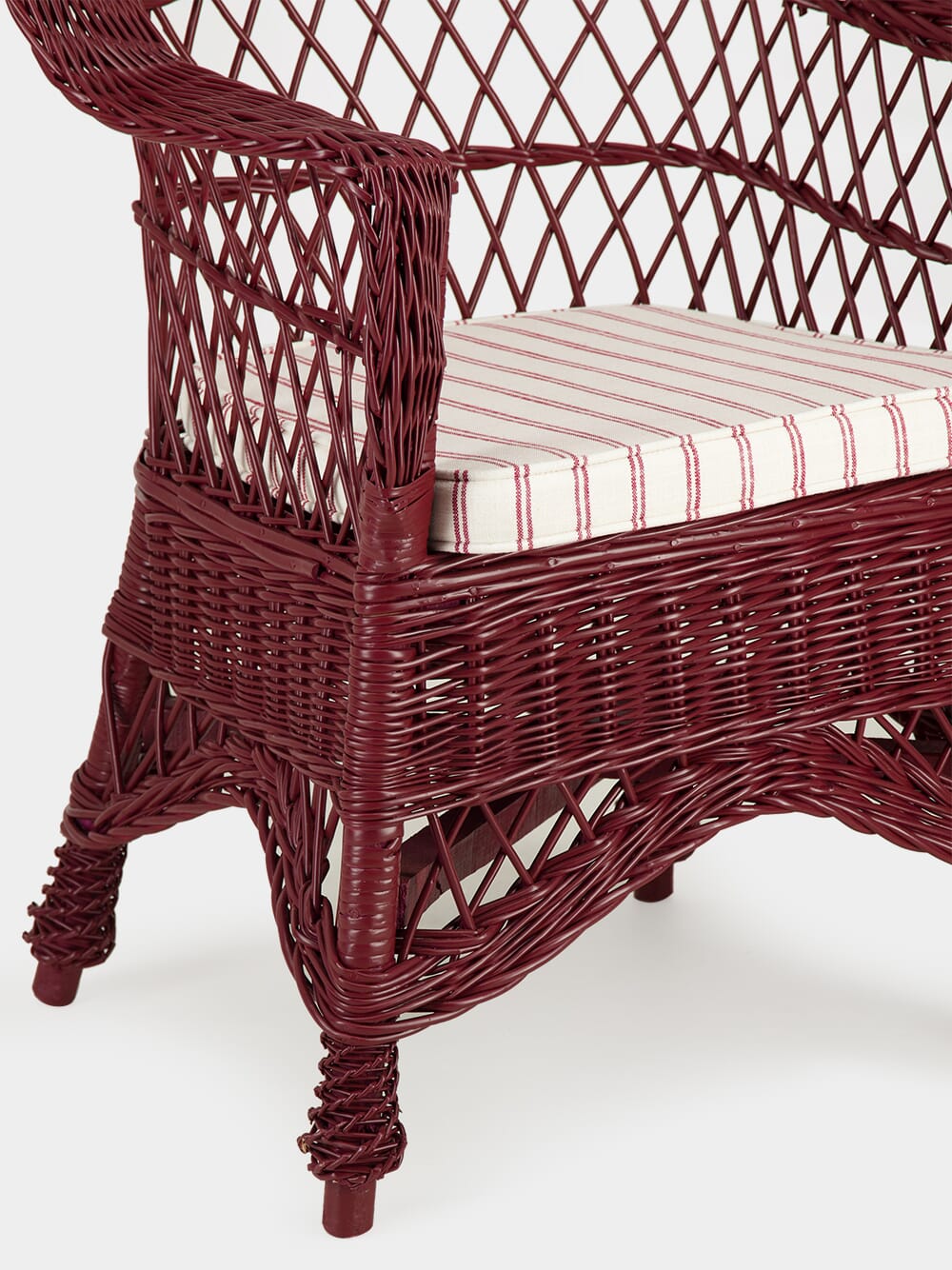 Handmade Furnas Bordeaux Wicker Armchair