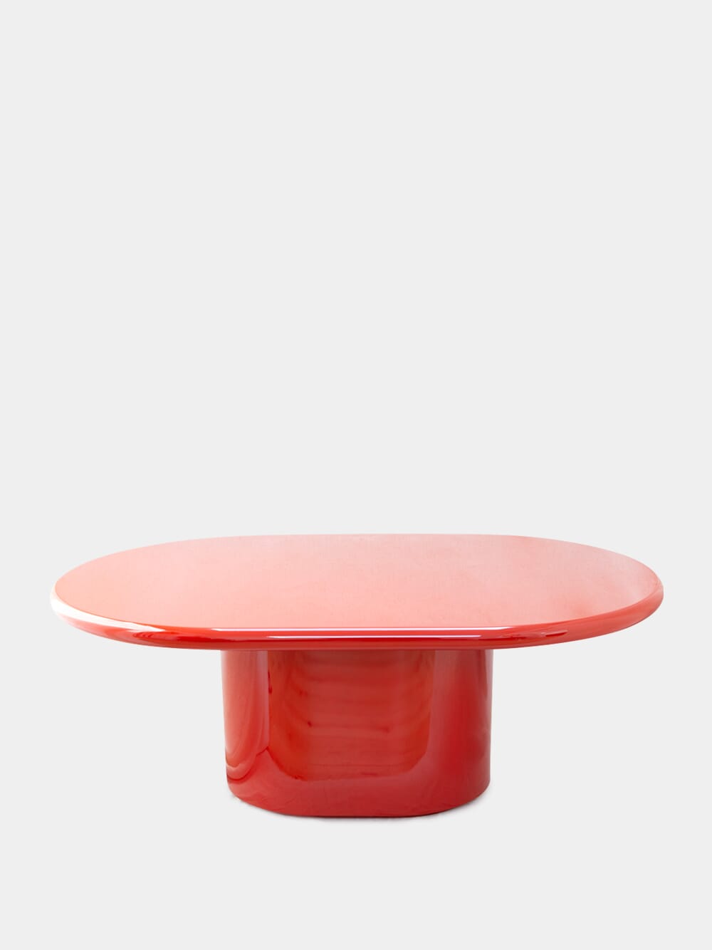 Amendoeira Red Lacquered Wood Coffee Table