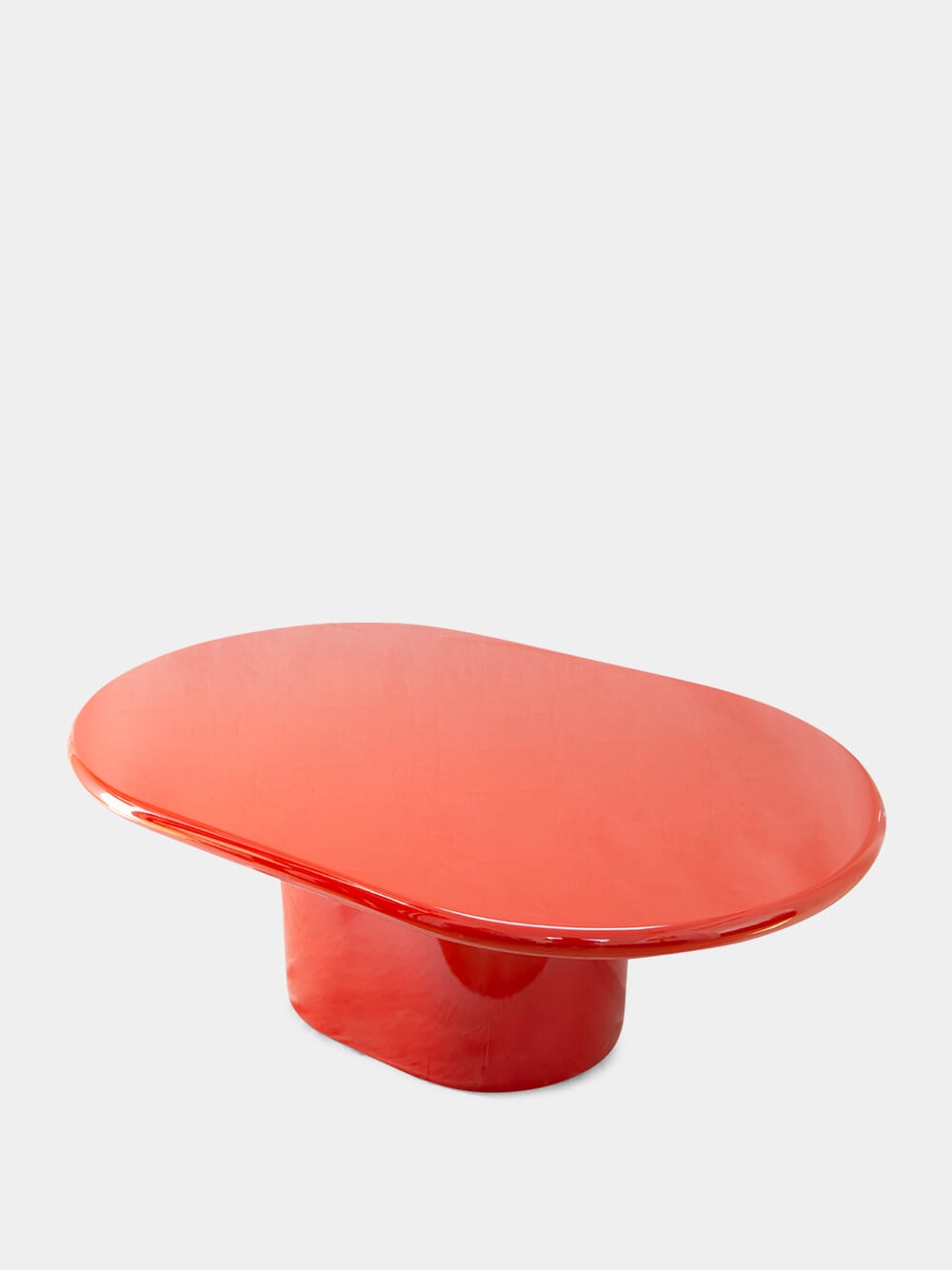 Amendoeira Red Lacquered Wood Coffee Table